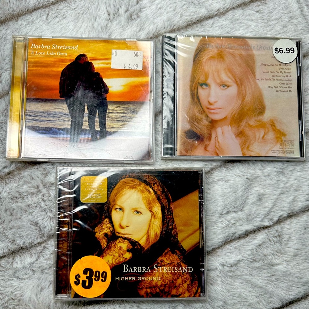 (3) Barbara Streisand CD’s 2 NEW & 1 used - Music